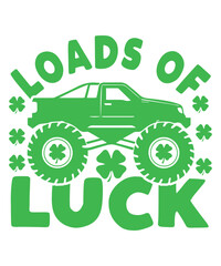 St. Patrick’s Day Monster Truck with Shamrocks – Loads of Luck Clover Truck for Kids & Boys