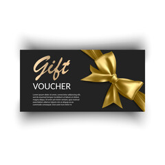 Gift vouchers with ribbons. Elegant template for a festive gift card, coupon and certificate. Discount Coupon Template Vector Illustration