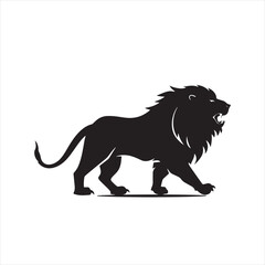  Minimalist lion Silhouette Vector