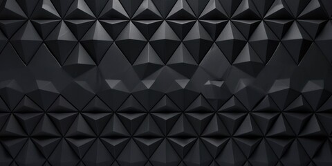 Obraz premium An all-black scene with subtle, minimalist triangle patterns, Centered and orderly arrangement