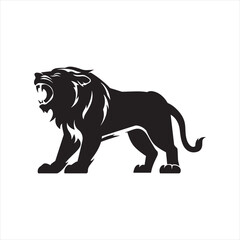  Minimalist lion Silhouette Vector