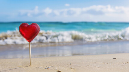 Fototapeta premium heart shaped lollipop