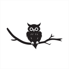  Minimalist owl bird Silhouette Vector