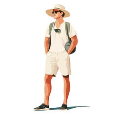 Moldova Man Summer Clothes and Style &ndash; A Stylish and Comfortable Vector Illustration for Warm-Weather Fashion
