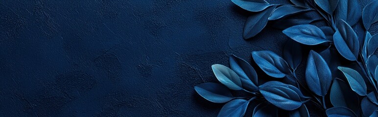 Elegant mockup background with space for text decorated with deep navy blue tones, minimalistic patterns, and a bold font space for Fathers Day