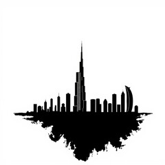 Obraz premium Johannesburg skyline at sunrise with the city's iconic buildings silhouetted against a colorful sky johannesburg silhouetted skyline cityscape architecture illustration building city vector