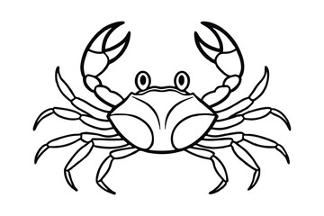 Crab line art vector style illustration1.eps