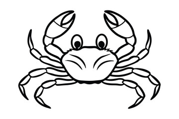 Crab line art vector style illustration5.eps