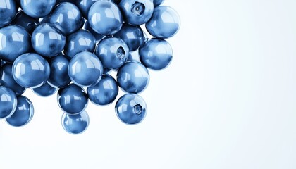 Fototapeta premium Harvesting fresh blueberries natural garden food photography bright background close-up healthy lifestyle