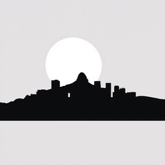 Obraz premium Gdansk poland skyline red silhouetted skyline cityscape architecture illustration building city vector