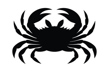 Crab silhouette vector art illustration4.eps