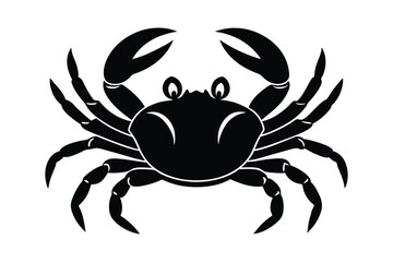 Crab silhouette vector art illustration8.eps