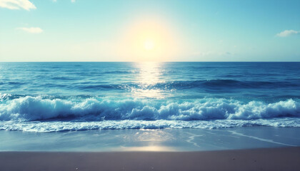 Obraz premium Experience The Sea Through Wordsthe Serene Power Of Ocean Background