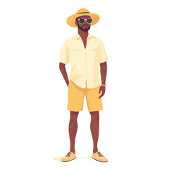 Saint Vincent and the Grenadines Man Summer Style – A Casual and Comfortable Digital Illustration for Effortless Summer Looks
