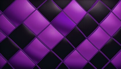 Obraz premium aesthetic purple and black distorted checkerboard, checkers wallpaper illustration, perfect for backdrop, wallpaper, background, banner