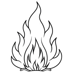 Abstract representation of flames in a stylized design.