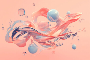 Modern geometric wallpaper 3d background generated with AI