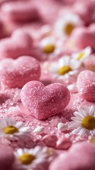 Fototapeta premium Candies and daisies.