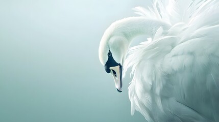 Photo of a swan's head and neck
