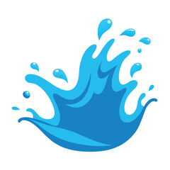 A vibrant splash of blue water droplets creating a dynamic visual effect.