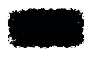 Fototapeta premium Brush stroke isolated on white background. Black paint brush. Grunge texture stroke line