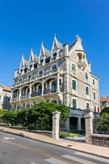 Fototapeta premium Architecture of the famous ancient Villa Cyrano (former Labat villa, 1900). BIARRITZ, FRANCE. 