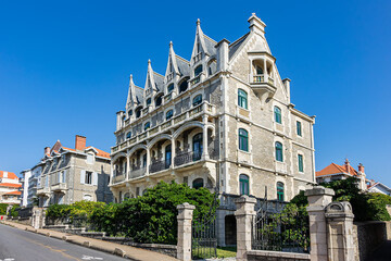 Obraz premium Architecture of the famous ancient Villa Cyrano (former Labat villa, 1900). BIARRITZ, FRANCE. 
