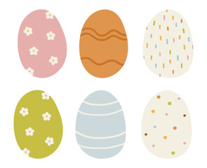 Easter clipart vector, Spring elements, egg, bunny, chicken, plants