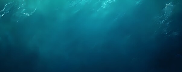 Obraz premium Abyss Blue Background Wallpaper with Radiant Mint Green Light, Banner Header