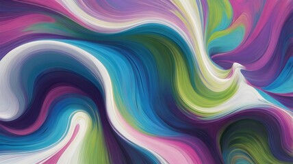 Fototapeta premium Colorful Abstract Waves - Digital Art