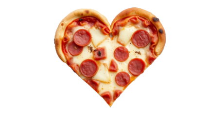 heart shaped pizza