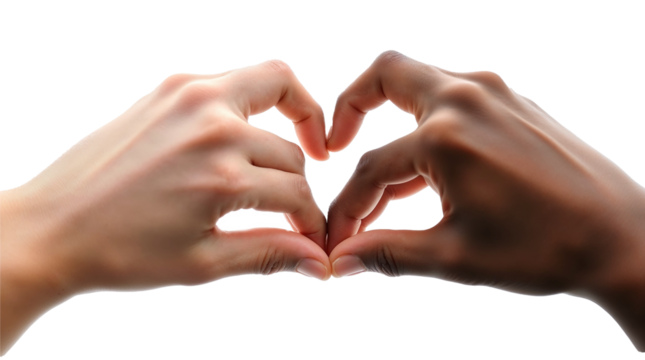hands in heart shape