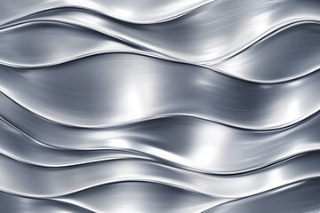 Obraz premium Chrome metal wavy texutre background