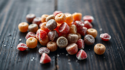 hazelnuts on wooden background