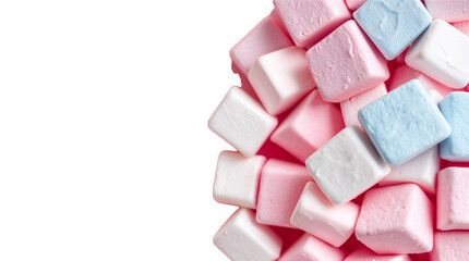 pink candy on white background