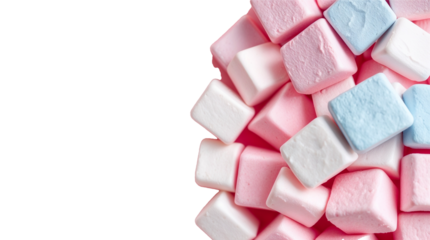 pink candy on white background