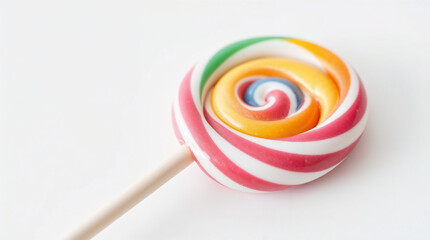 colorful lollipop on white background