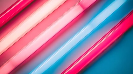 Fototapeta premium Colorful neon lights diagonal