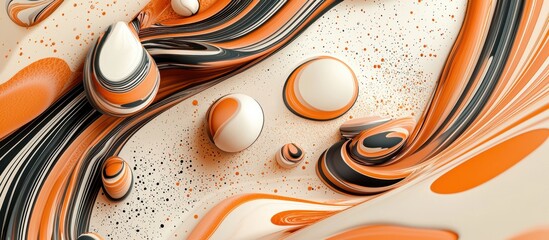 Ultra-modern mockup background with space for text, decorated with dynamic swirling patterns, and a cheerful energetic atmosphere