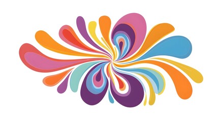 Obraz premium A simple, colorful swirl vector design with pastel colors 