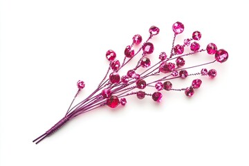 Pink hairpin isolated on white background