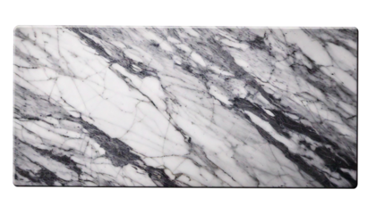 simple blank marble panel isolated on white background cutout