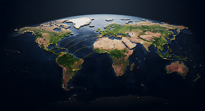 Concept of mapamundi Design 3d Visualization 