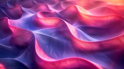 Obraz premium abstract background wavy lines waves purple pink red glowing light fantasy magic depth