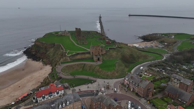 Discover Tynemouth Priory and Castle with sweeping views of the coastline