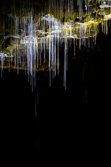 water dropping in a cave