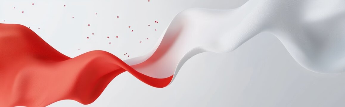 minimalistic background mockup with space for text, showcasing a sleek patriotic background with a soft waving flag effect for Independence Day USA