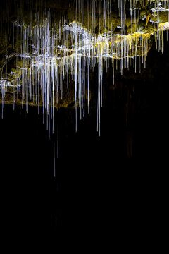 water dropping in a cave