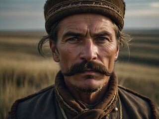 portrait photograph of a Cossack man 