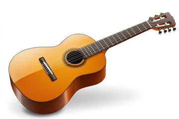 Obraz premium a guitar musical instrument isolated over transparent background